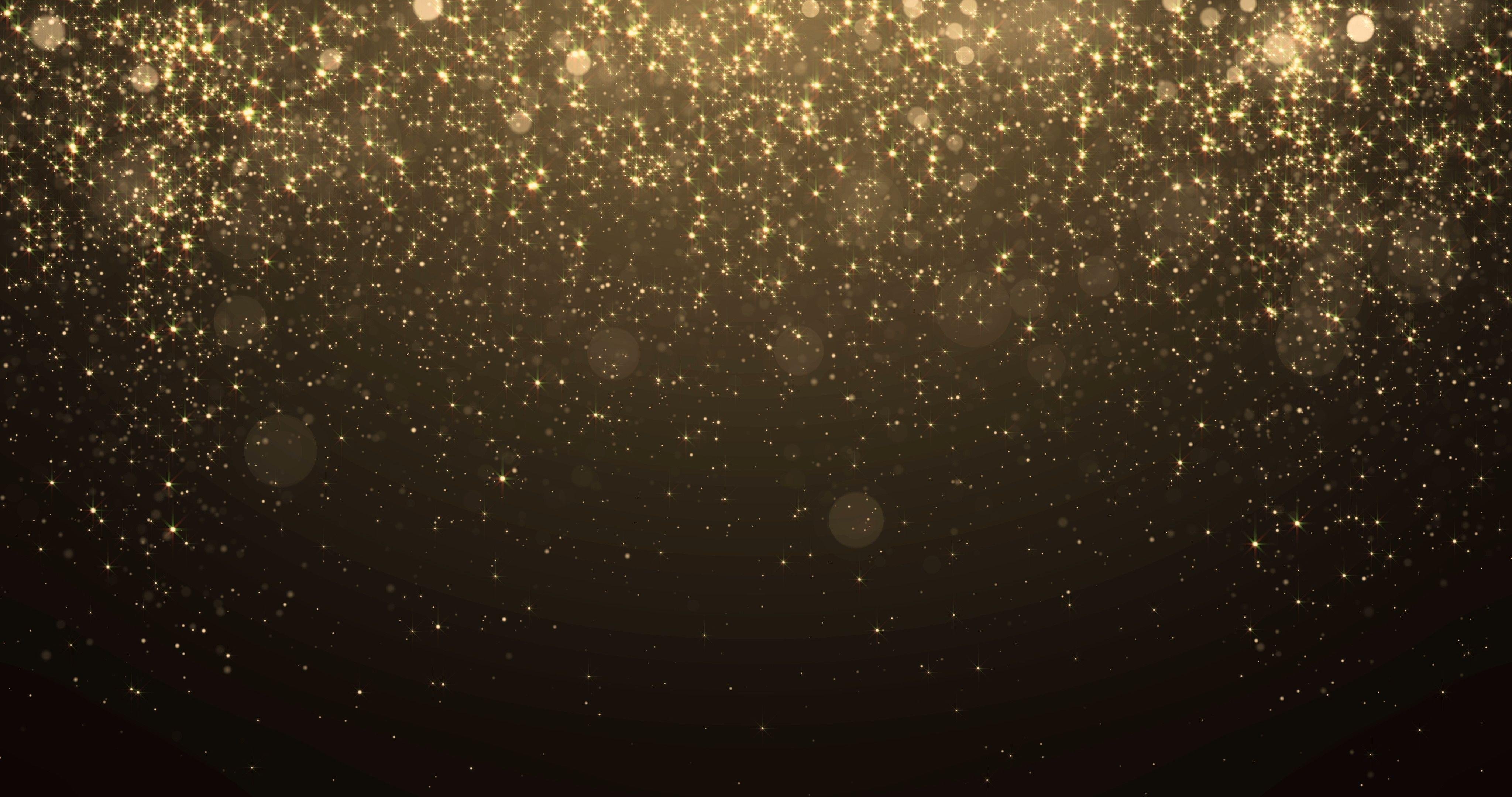 Золотой фон с звездной пылью