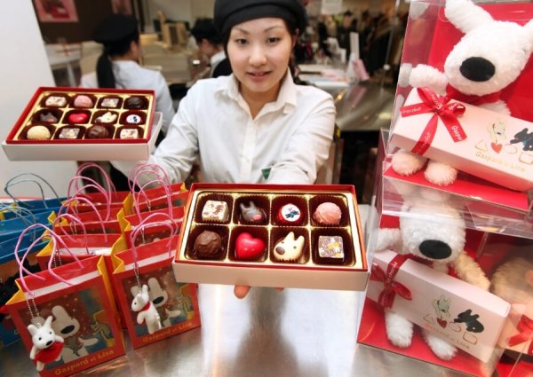 Шоколад на день Святого Валентина в Японии
