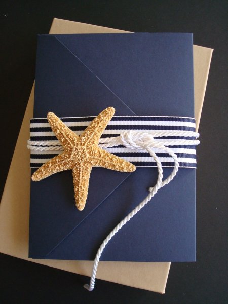 Упаковка подарка в морском стиле