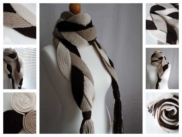 Необычные вязаные шарфы