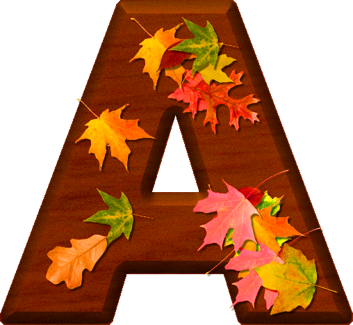 Алфавит с осенними листьями