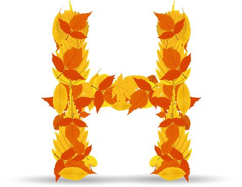Буквы из осенних листьев
