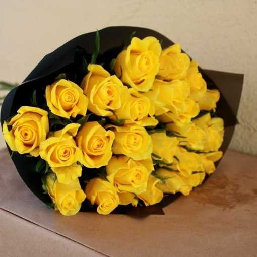 Подарок мужчине желтые розы