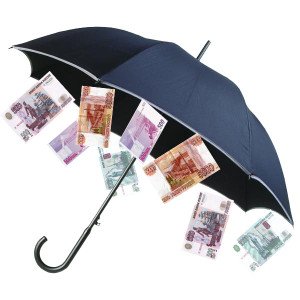 Подарок зонтик с деньгами