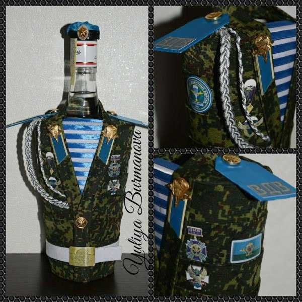 Декор бутылки для десантника