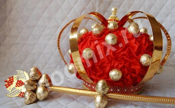 Оригинальные короны подарки из конфет