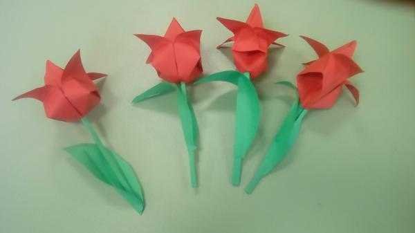 Аленький цветочек оригами