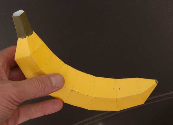 Развертка банана из бумаги