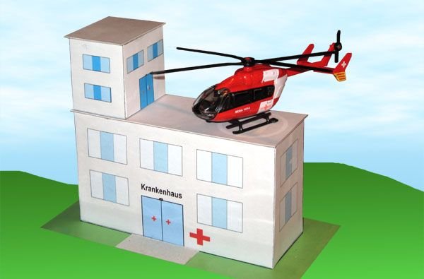 Макет здания больницы
