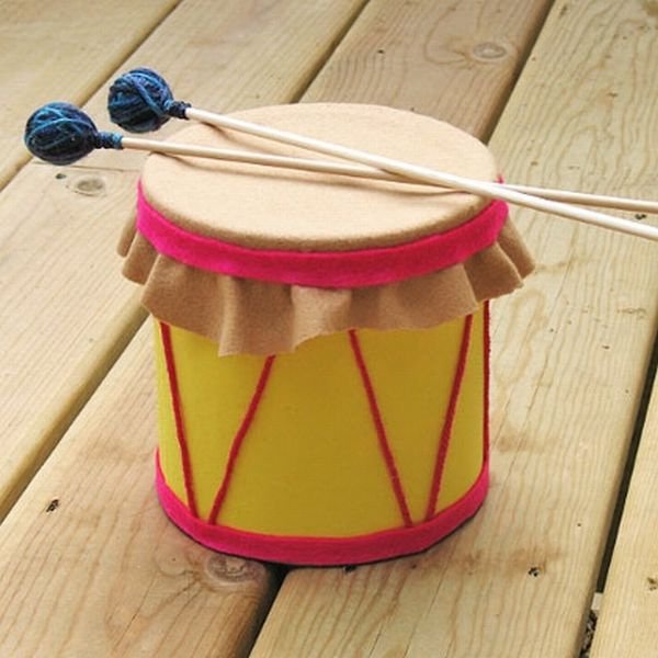 Барабан из подручных материалов для детского сада
