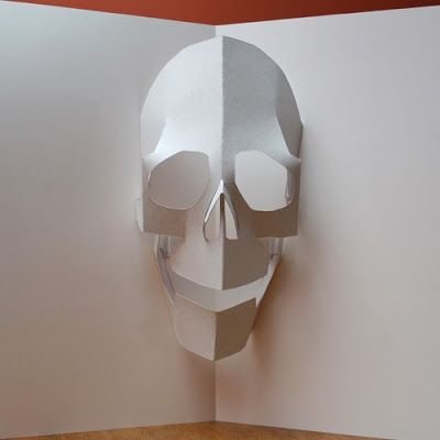 Как сделать объемный череп из бумаги