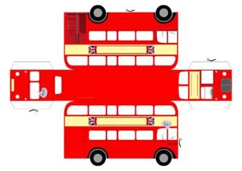 Лондонский автобус из бумаги
