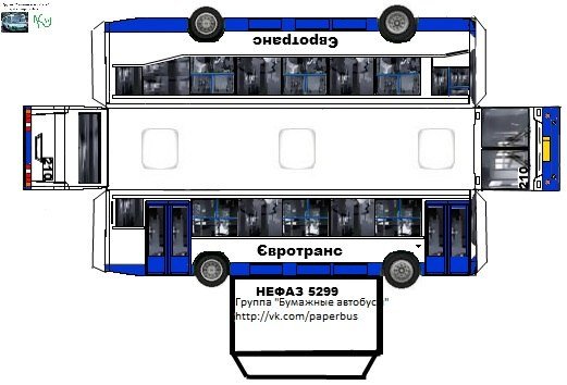 ЛИАЗ 5256 автобус развертка