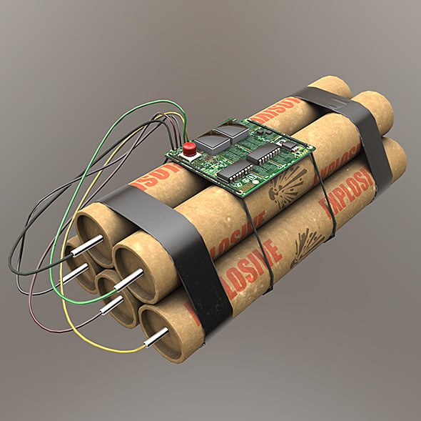 3d model бомба с4