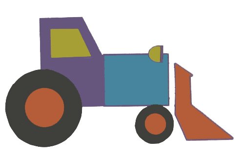 Аппликация трактор для малышей