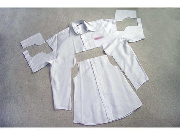 Пошив детского платья из мужских рубашек