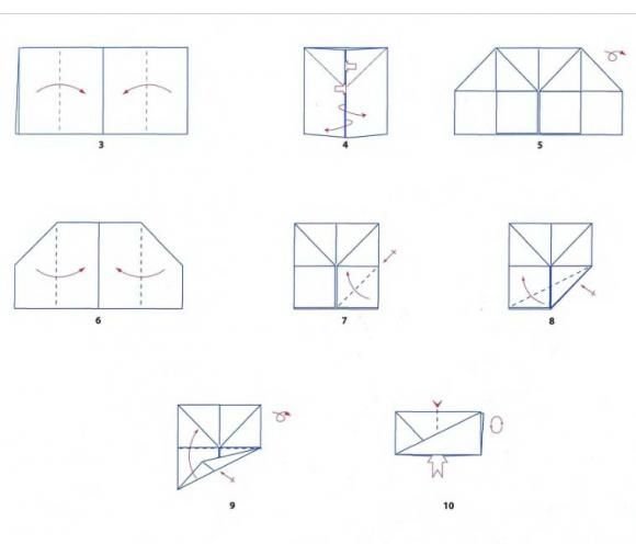 Оригами кусака схема