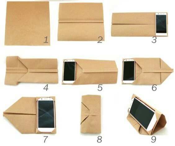 Поделки из бумаги подставка для телефона