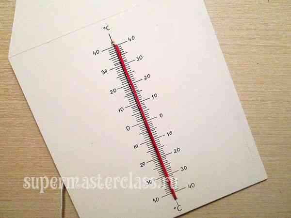 Термометр из картона и бумаги