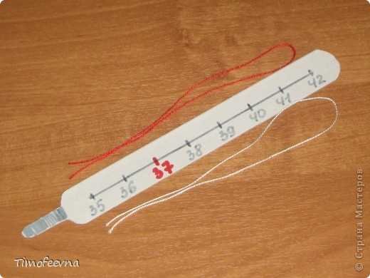 Термометр из картона и бумаги