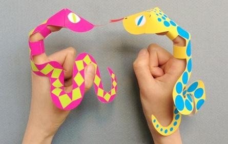 Змея из бумаги для детей