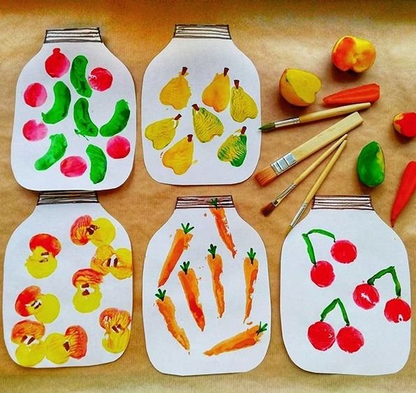 Нетрадиционное рисование овощей и фруктов