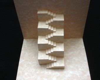 Объемная лестница из бумаги