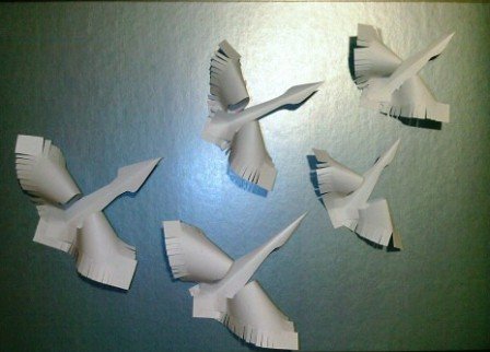 Перелетные птицы из бумаги