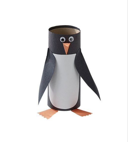 Пингвин из рулончика туалетной бумаги