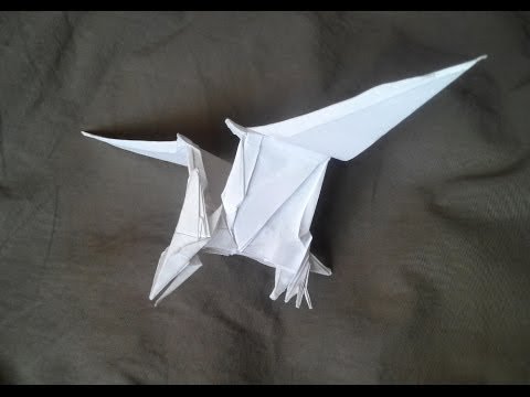 Оригами динозавр птеродактиль