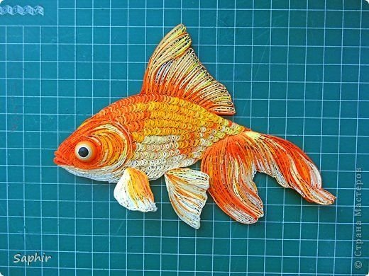 Золотая рыбка объемная