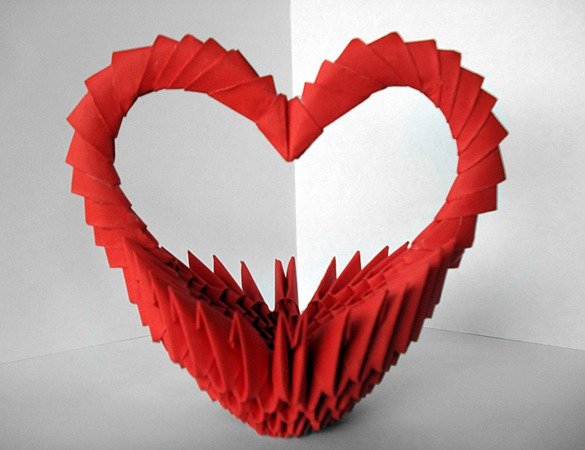 Сердце из оригами