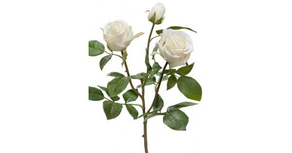 Искусственная кустовая роза белая