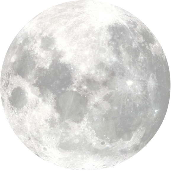 Полная Луна на прозрачном фоне