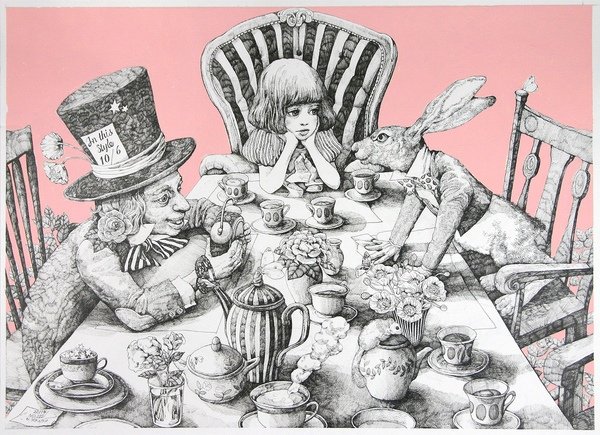 Алиса в стране чудес сцена с чаепитием
