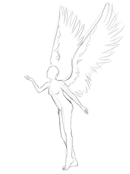 Человек с крыльями рисунок