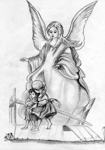 Ангел хранитель рисунок детский
