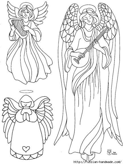 Контурное изображение ангела