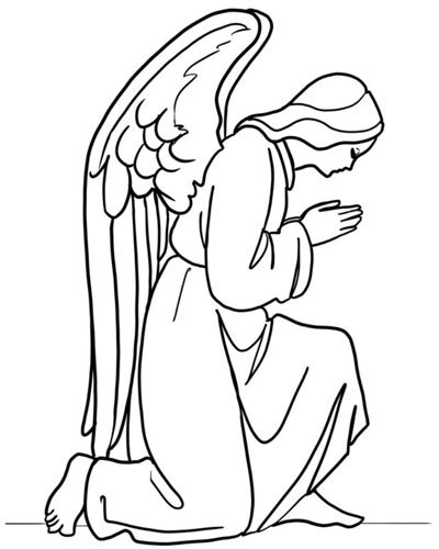 Ангел смолится векторный