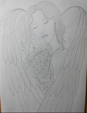 Рисунок на тему мама мой ангел