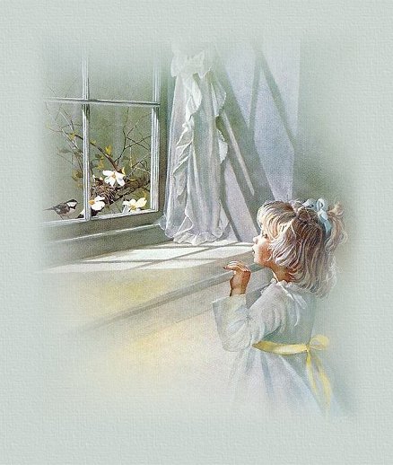 Девочка у окна картина