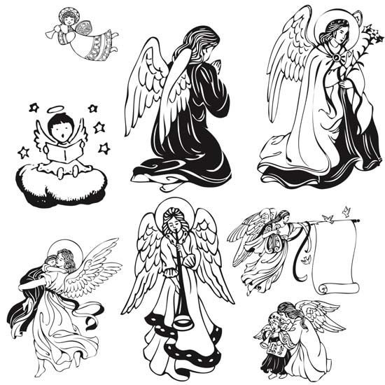 Ангелы векторные картинки