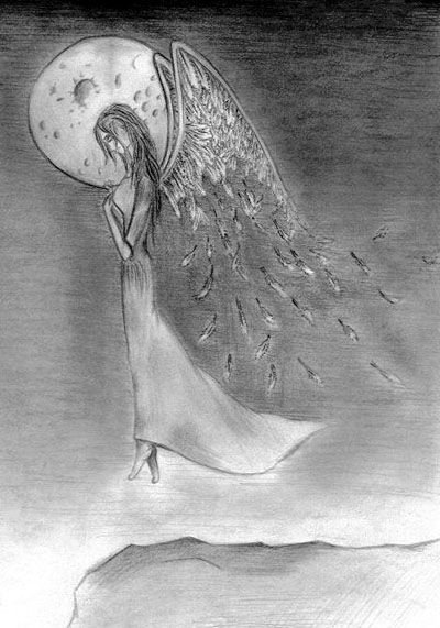 Падший ангел рисунок карандашом