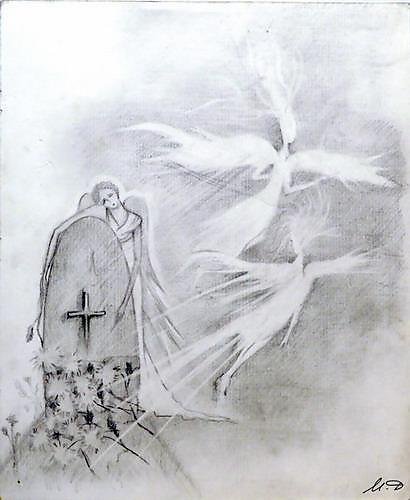 Иллюстрация ангела скорбящего