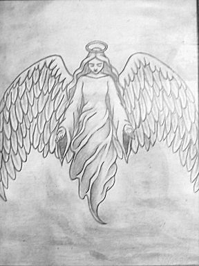 Ангел нарисовать карандашом