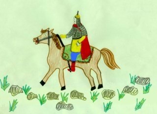 Рисунки богатырь на коне