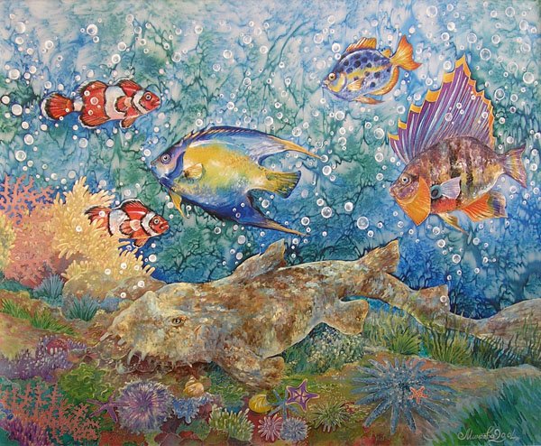 Подводный мир живопись гуашью