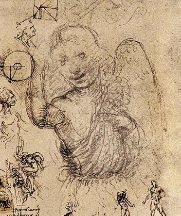 Ангел в зеленом с фиделью Леонардо да Винчи