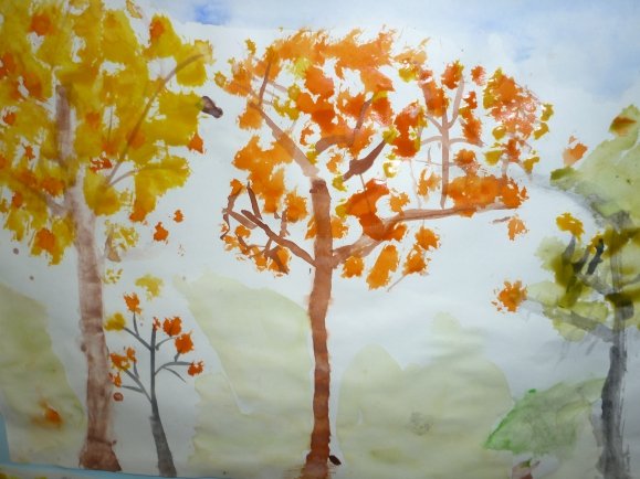 Осенние чудеса рисунок в садик для детей