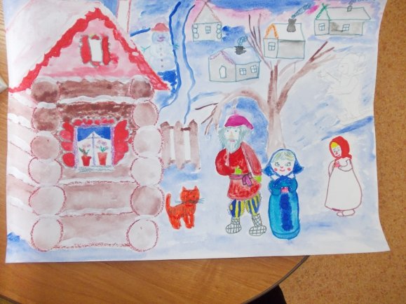 Рисование дом Деда Мороза в старшей группе